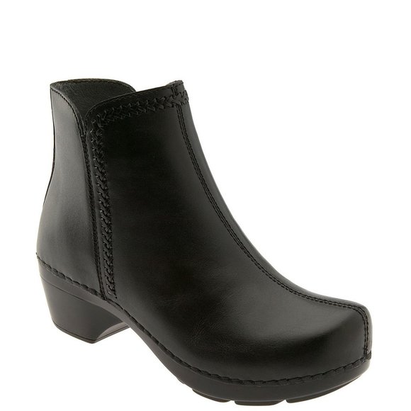 Dansko Scout Clog-Boots, Black Leather, Womens size 42 EUC, Booties - Picture 5 of 11